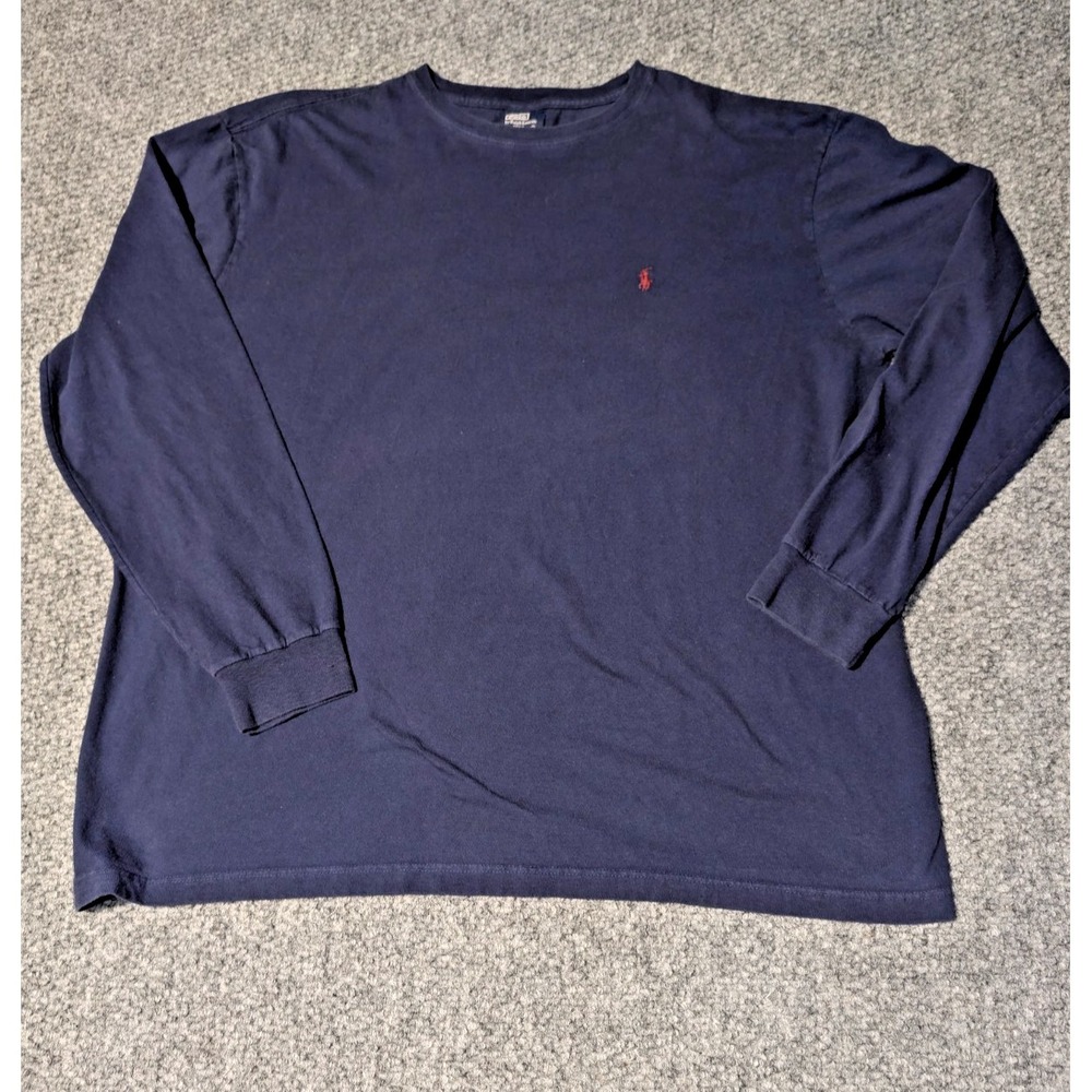 Polo by Ralph Lauren Men's Navy Blue Long Sleeve Crew Neck T-shirt Size XL